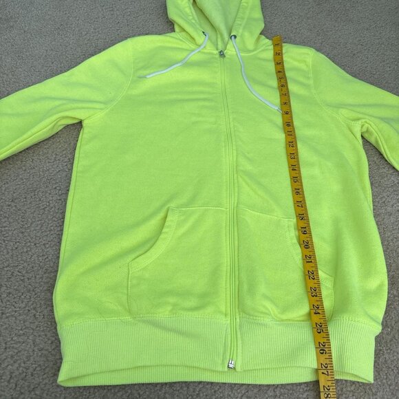 Punk Hoodie High Viz Patchwork Womens XL Neon Applique Embroidery Witchy - Picture 8 of 8